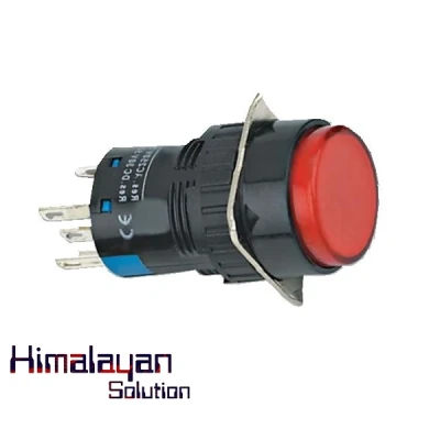 Push Button switch LA16 Self-Reset 12-24V (Red)