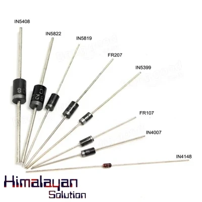 Diode Pack (IN5819 IN4007 IN5408 IN5399 IN4148  IN5822 FR107 FR207 ) -100pcs