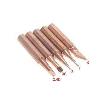 Pure Copper Soldering Iron Tip 5Pcs 900M-T