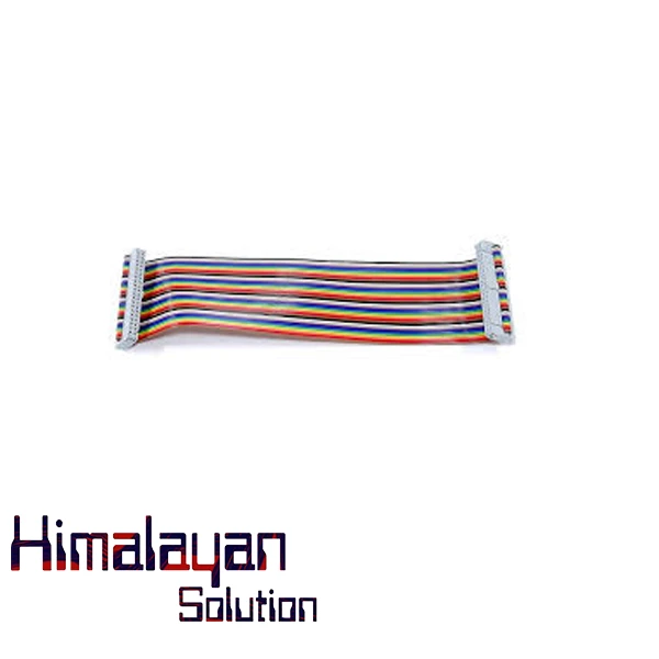 GPIO 40PIN T-TYPE RED BOARD WITH 40P RIBBON CABLE COMPATIBLE WITH RASPBERRY