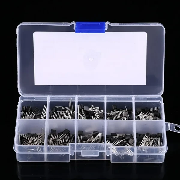 200PCS TO-92 Transistor Assortment Kit – (BC337, BC327, 2N2222, 2N2907, 2N3904, 2N3906, S8050, S8550, A1015, C1815)