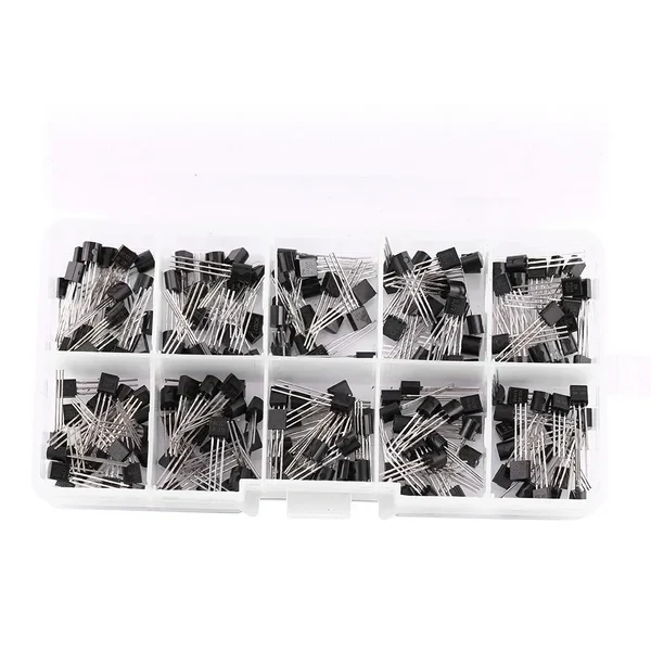 200PCS TO-92 Transistor Assortment Kit – (BC337, BC327, 2N2222, 2N2907, 2N3904, 2N3906, S8050, S8550, A1015, C1815)