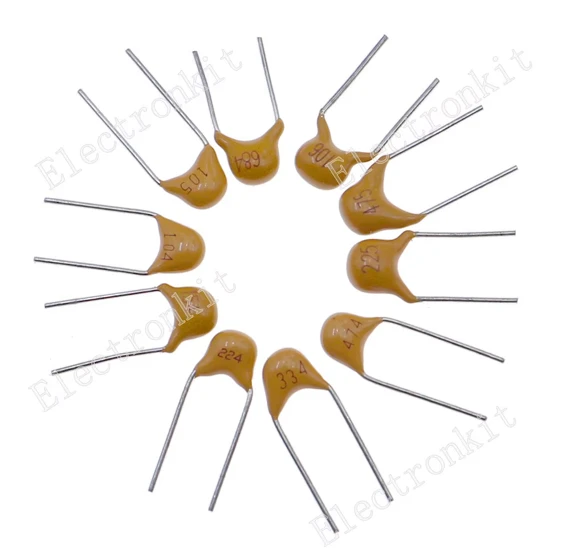 500PCS 0.1uF-10uF(104~106) Monolithic Ceramic Capacitor Assorted Kit with Storage Box