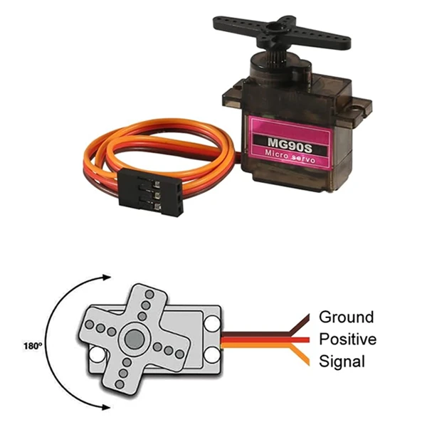 MG90S Servo Motor Geared Micro Servo Motor 180 Degree