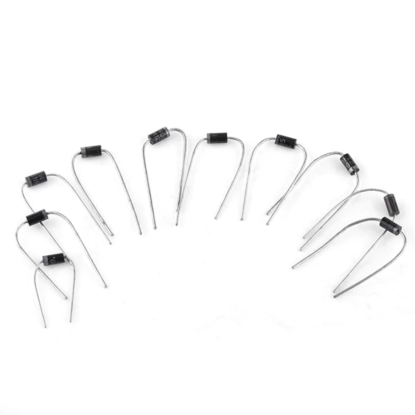 100PCS Diode Assortment Kit 1N4001-1N4007, 1N5817-1N5819 Rectifier & Schottky Diodes with Storage Box