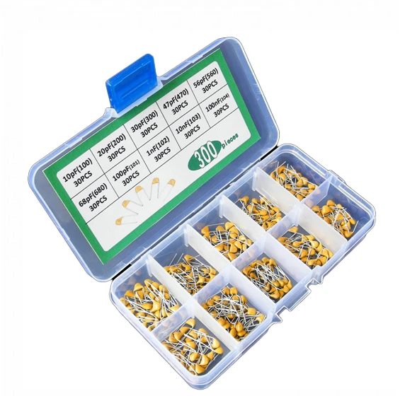 300Pcs Monolithic Ceramic Capacitor Set (10pF-100nF)
