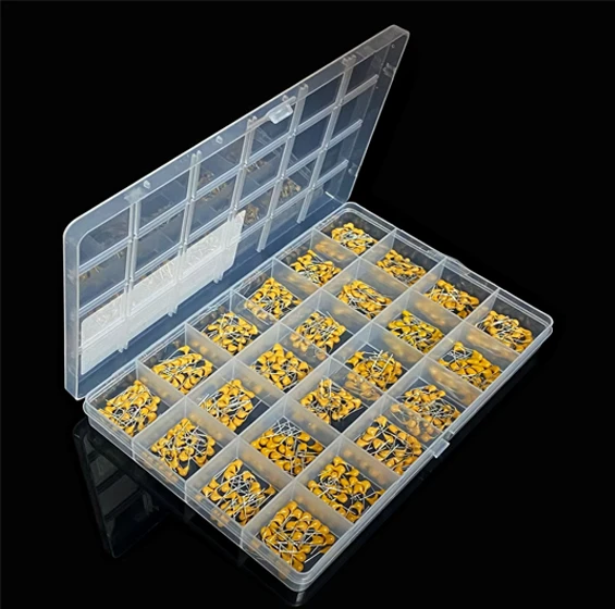 600PCS 24Value Monolithic Capacitor Assorted Kit - 10pF to 10uF