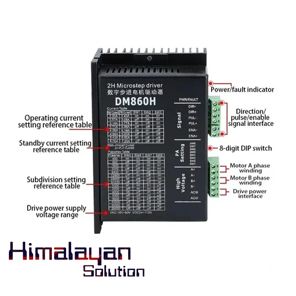 DM860H 7.2A driver for Nema Stepper Motor