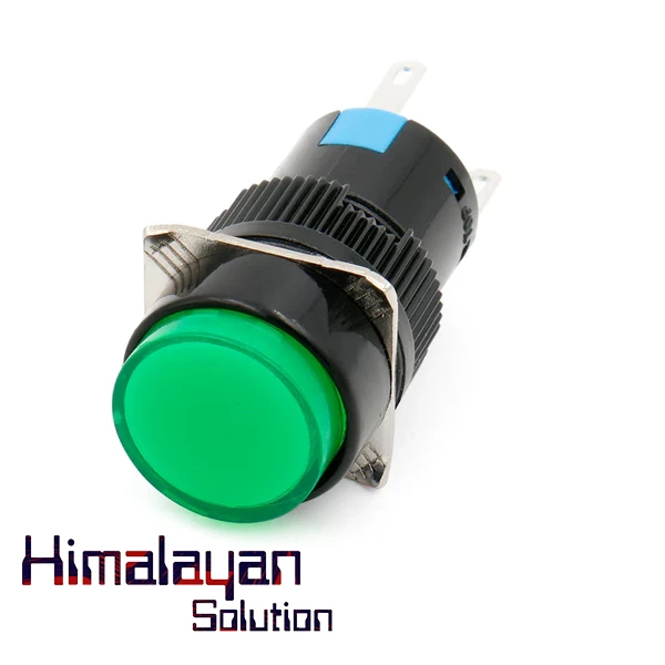 Push Button switch LA16 self-locking 220V (Green)