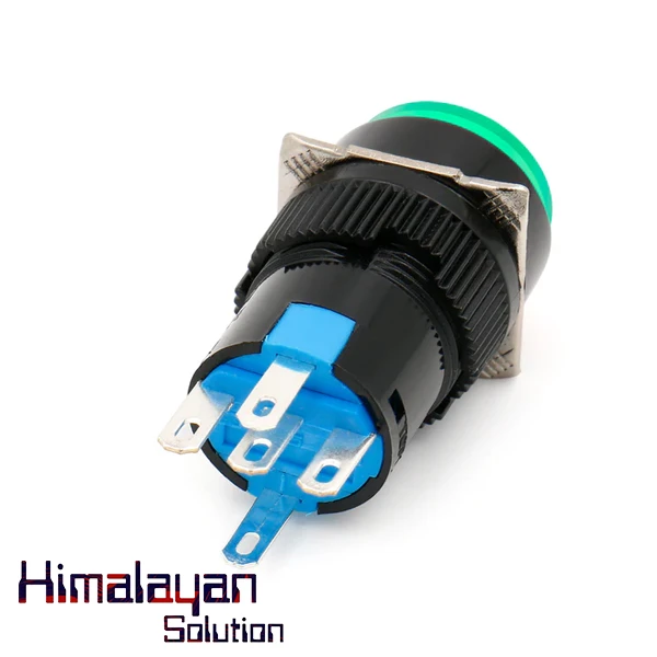 Push Button switch LA16 self-locking 220V (Green)