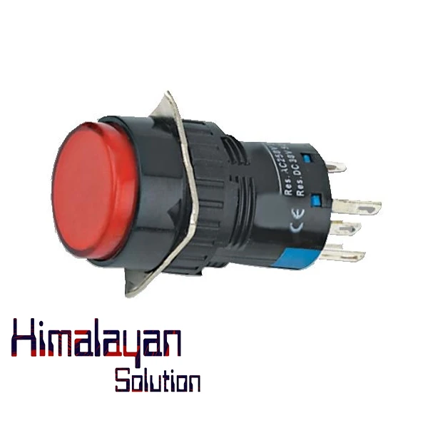 Push Button switch LA16 Self-Reset 12-24V (Red)