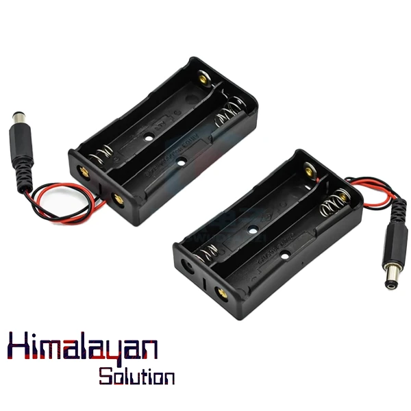 Battery Holder 18650 Dual Slot with DC Plug
