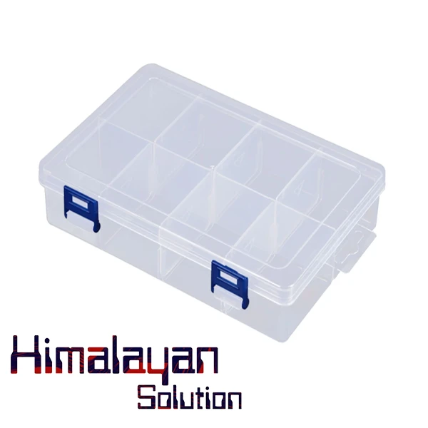 Plastic Storage Box - 8 Grid (20cm * 13.3cm*4.5cm)