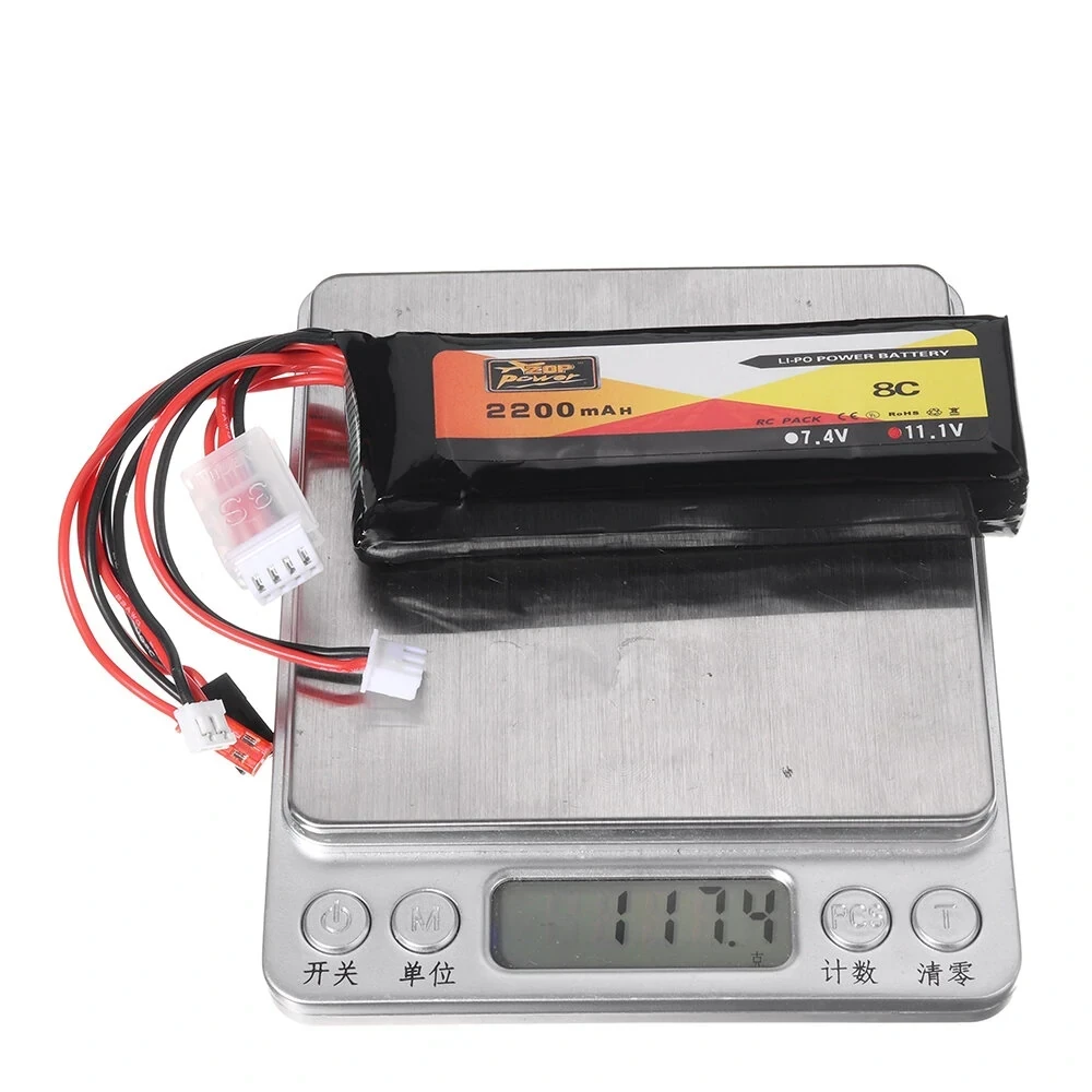 11.1V 2200mAh 8C T Plug Rechargeable Li-Po Battery for RC Mini BB Air Toys