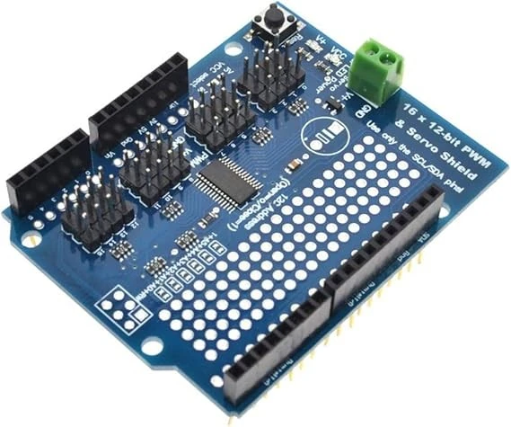 16-Channel 12-bit PWM/Servo Driver Shield for Arduino