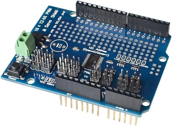 16-Channel 12-bit PWM/Servo Driver Shield for Arduino