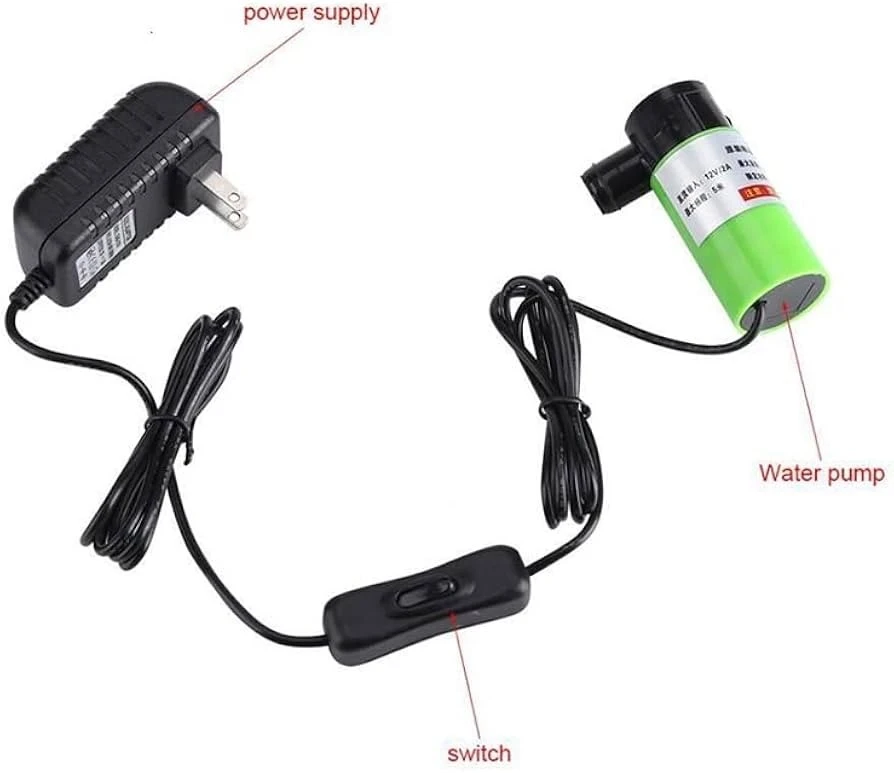 30W 12V 220V adapter Mini Submersible Water Pump