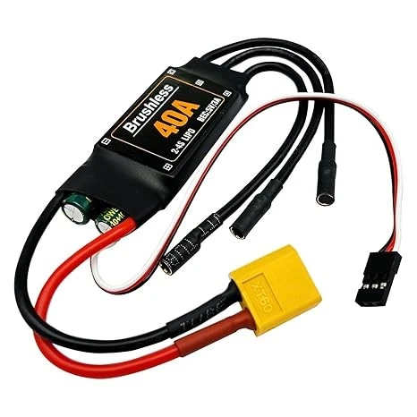 40A Brushless ESC 2-4S Speed Controller 5V 3A BEC with XT60 Plug
