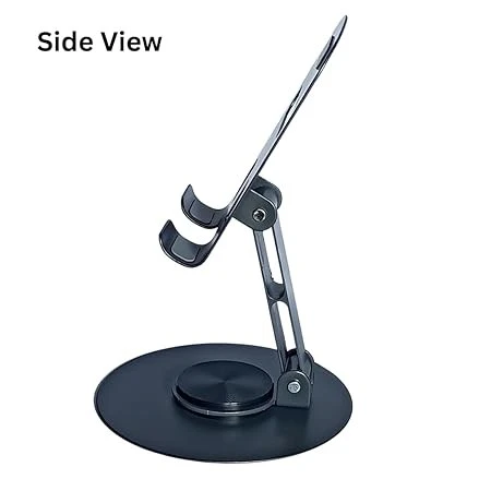 Mobile Holder Stand for Table, Made by Metal, Cell Phone Stand Table Top 360° Rotational and Foldable