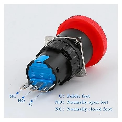 Self-Latching Button Switch Rotation Locking