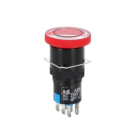 Self-Latching Button Switch Rotation Locking