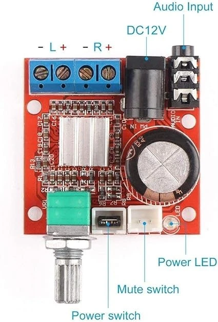 PAM8610 Dual Channel DC 12V Pure Digital Audio