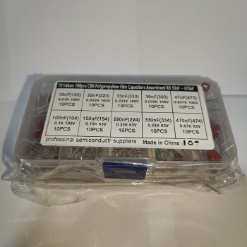 10 Kinds of CCB(10nF-470nF /154/224/334/63v-100v film capacitor set)